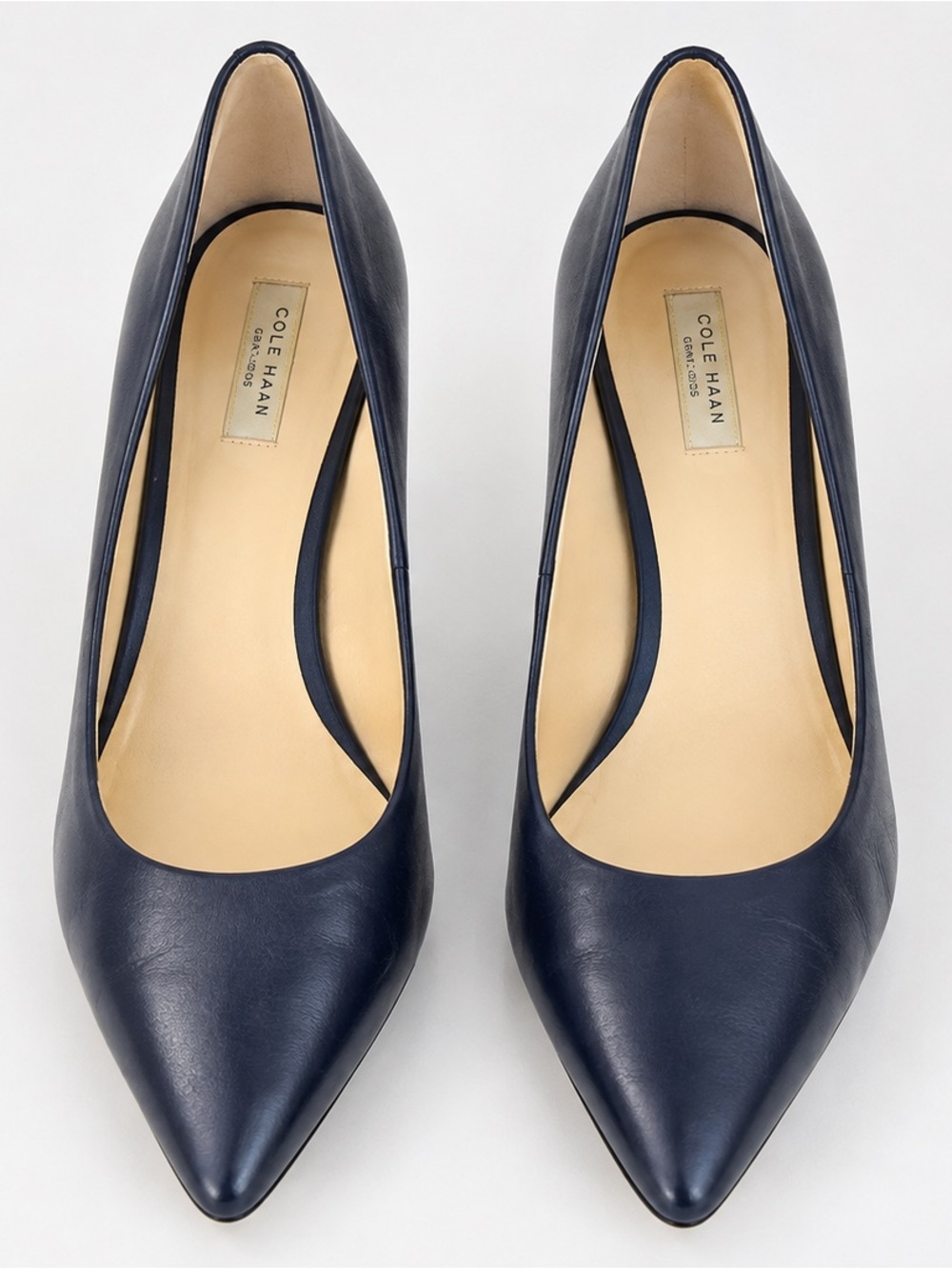 Cole Haan Navy Leather Pointed Toe Pumps Heels 8.5B